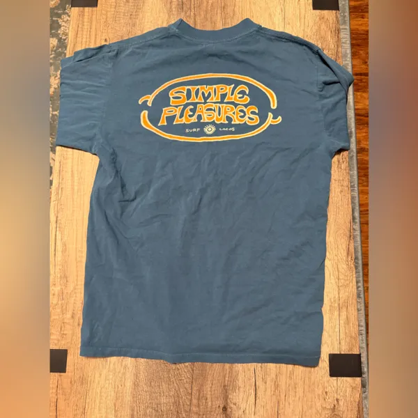 Surf Locos Long Sleeve Graphic Tee Size Medium Blue - Image 3