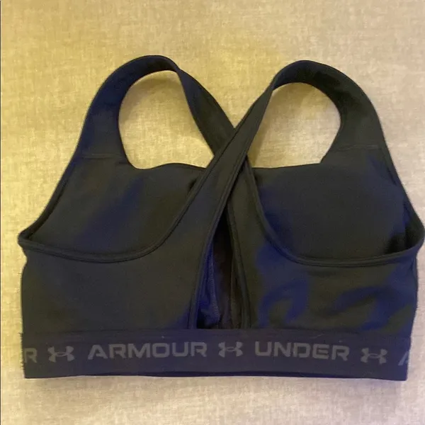 Under Armour Black Sports Bra with Racerback Design - Image 2
