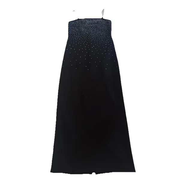 Onyx Nite Black Silver Sequin Strapless Evening Dress~ Size 10 - Image 3