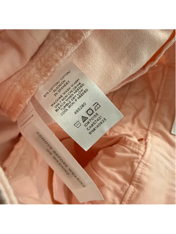 LOFT Peach Girlfriend Chino Petite Ankle Pants 4P Frayed Hem NWT - Image 9