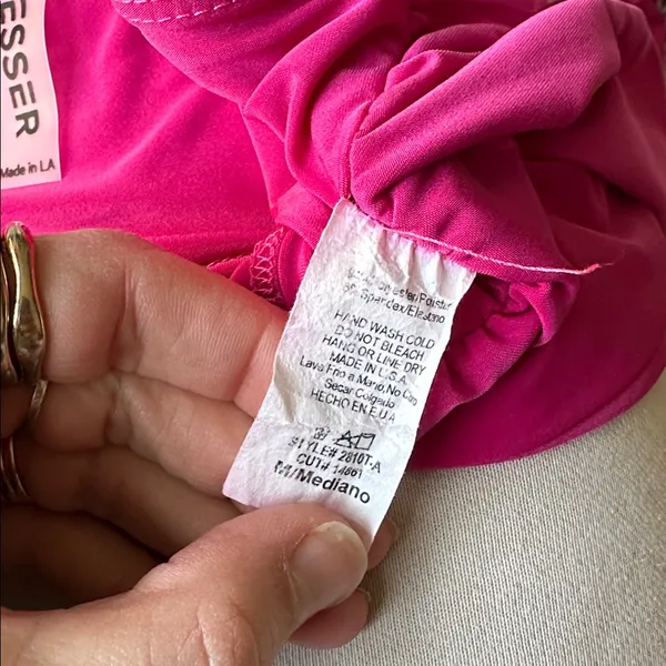 Hot Pink Cross Halter Crop Top Size M - Image 5