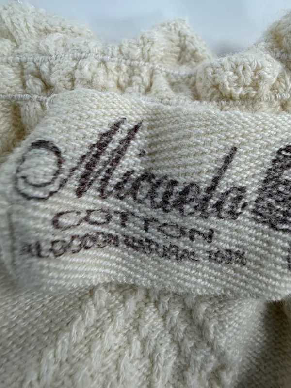 Micaela Boho Tie‎ Front Knit Cardigan Cream Cottagecore Short Sleeve XS - Image 2