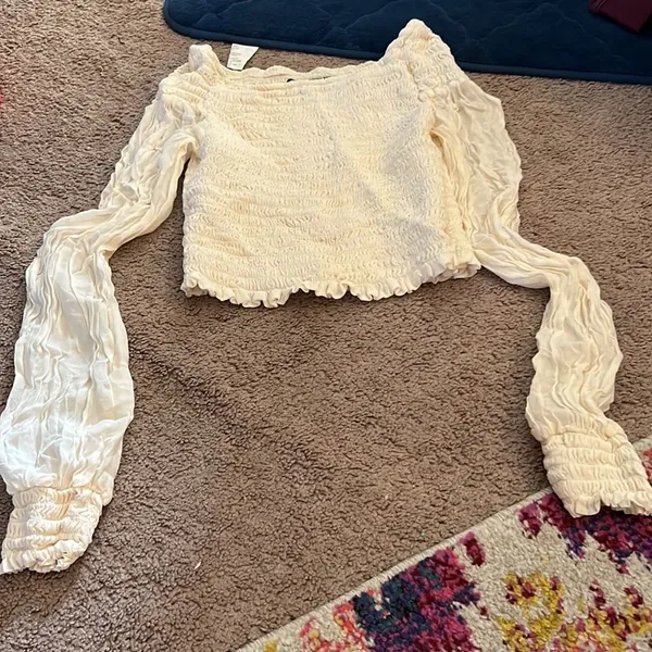 Reformation‎ Ivory Sandy Top small - Image 5