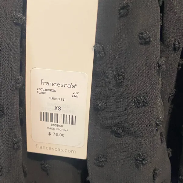 Francesca’s Black‎ Ruffle Open Back Maxi Dress NWT - Image 6
