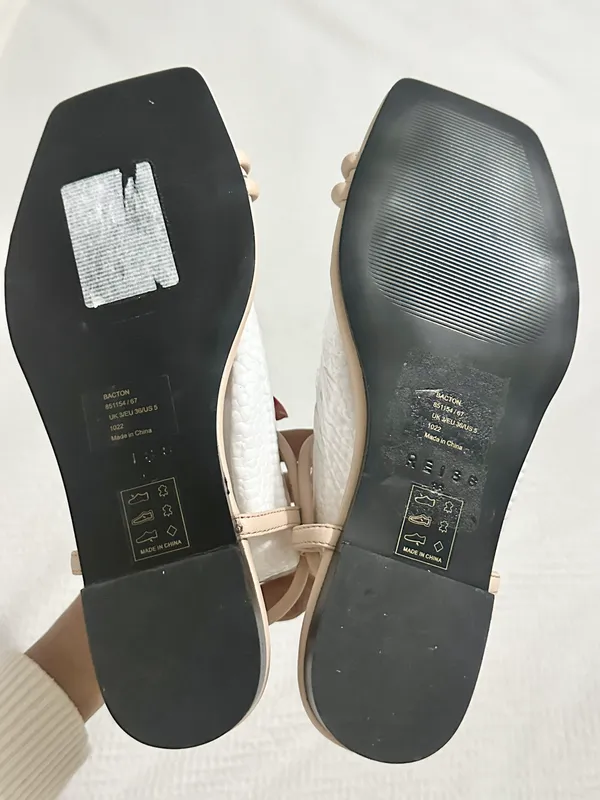 Reiss Bacton nude strappy flat leather sandals - Image 3