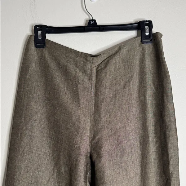 Ann Taylor Side Zip Flare Hi-Rise Beige/Tan Trouser Pant size 6 flaw - Image 3
