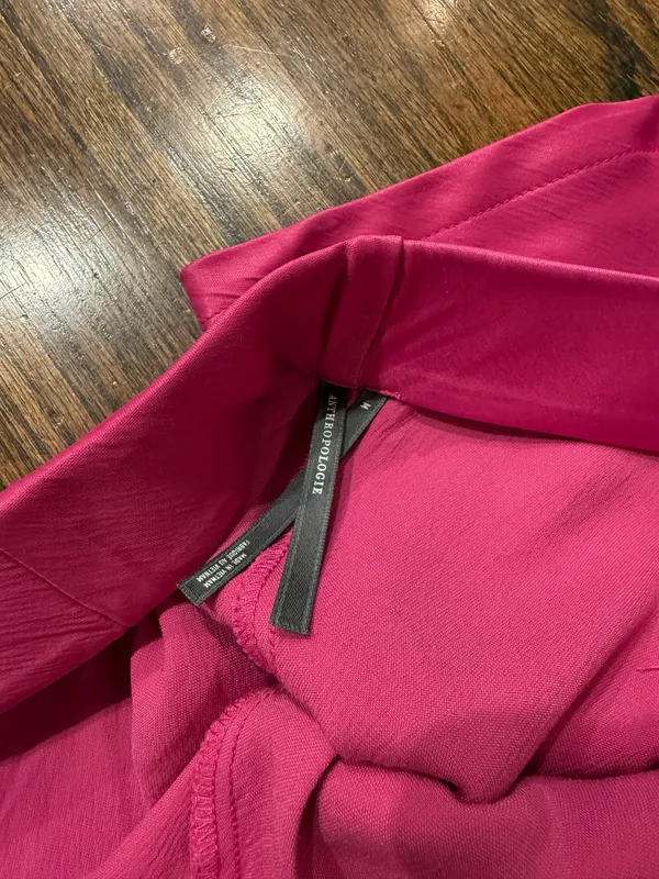 Anthropologie Pink Silk Tilda Pants - Image 3