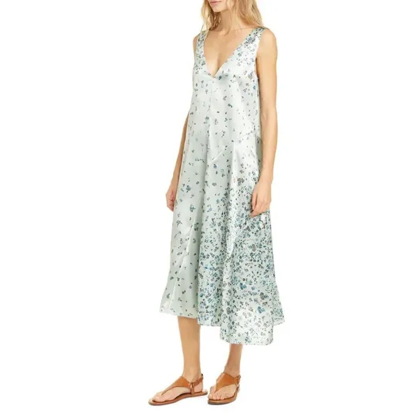 Floral Asymmetrical Shift Dress Vince - Image 3