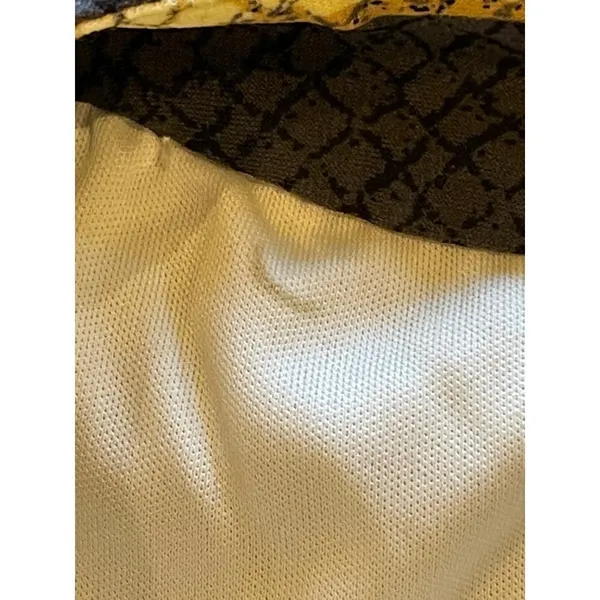 Chico's Black And Gold Zebra Print Jersey‎ Sleeveless Halter Neck Maxi Dress S - Image 13