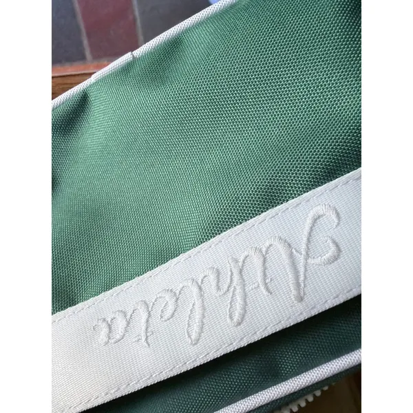 Athleta Excursion Belt Bag Green‎ White Canvas Waist Pack Fanny Bag Tenniscore - Image 3