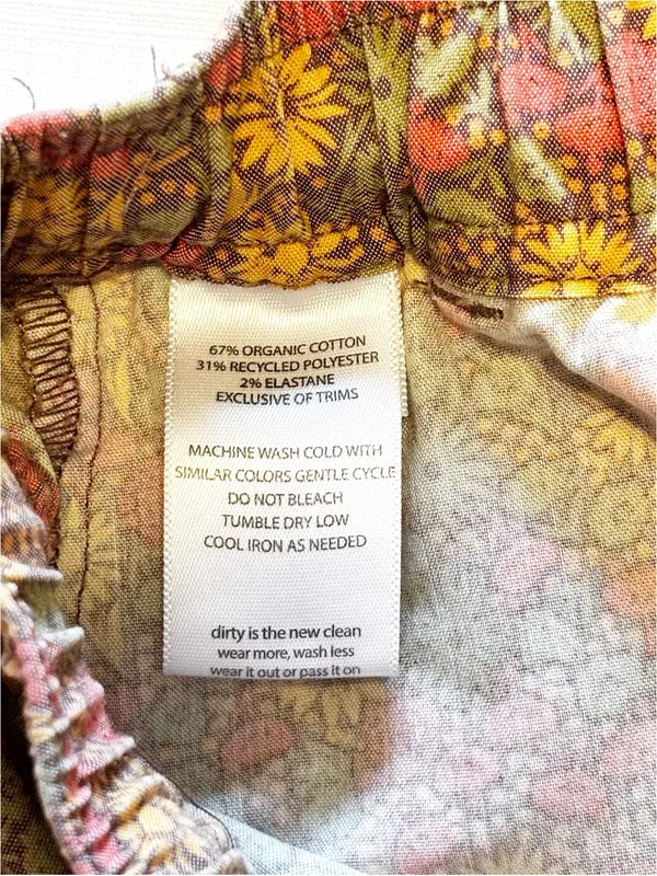 Toad & Co Boundless Brown Pink Green Floral Shorts Boho Granola Outdoor Smal - Image 6