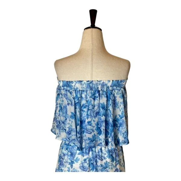 Show Me Your Mumu Dress Women XS Blue‎ White Floral Mama Blues Hacienda Maxi - Image 6