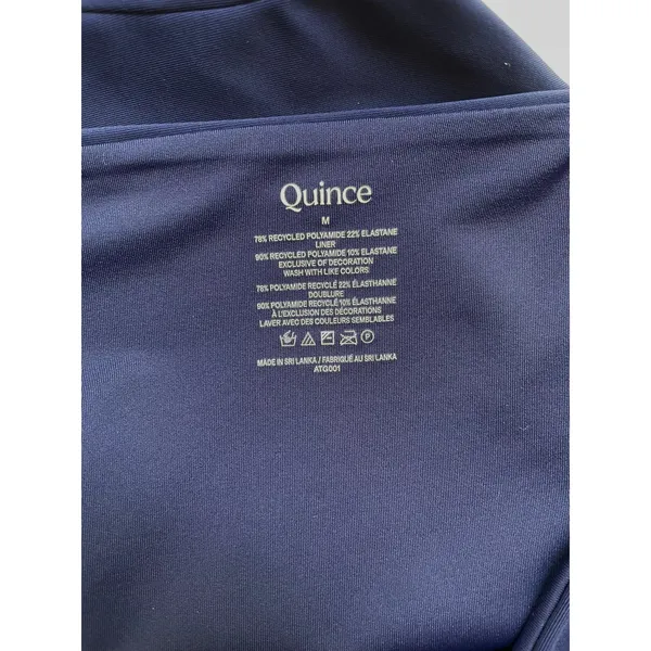 Quince Italian High-Rise Bikini Bottom Swim Deep Navy Blue Size Medium NEW - Image 5