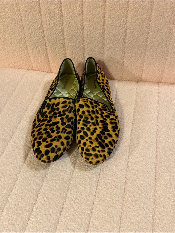 Birdies The Starling Cheetah Calf Hair Slip On Loafer Size 8.5 - Image 2