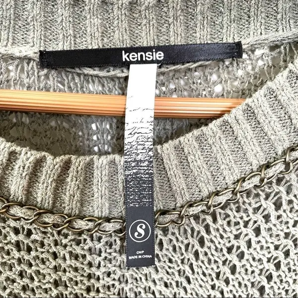 Kensie olive green long sleeved sweater S - Image 6