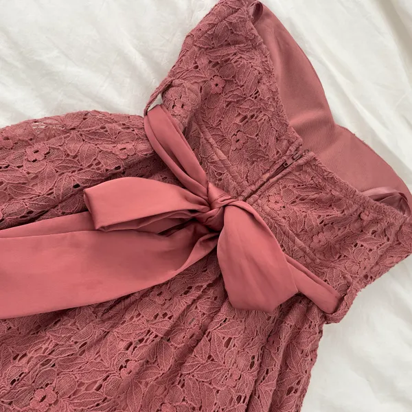 Strapless Pink Dress Size XS - Image 2