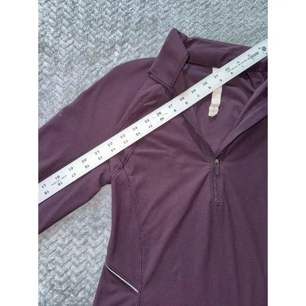 Lululemon Define Athletica Half Zip Pullover Running Top Thumb Holes Purple Sz 6 - Image 7