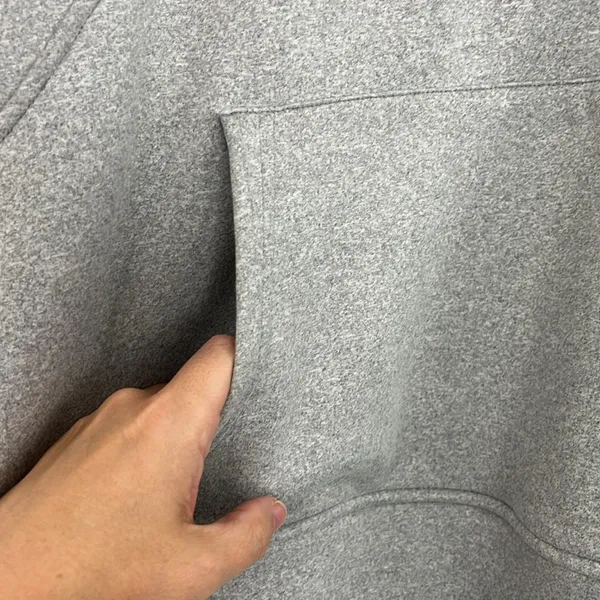 Laslulu 2XL Gray Half-Zip Scuba Hoodie Sweatshirt with Pocket - Image 6