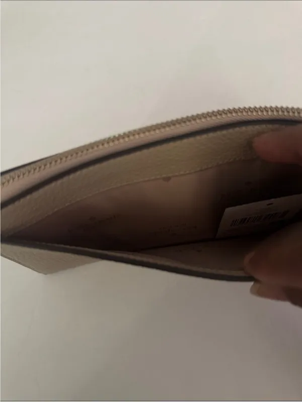 kate spade New York Beige and Cream Leather Wristlet - Image 6