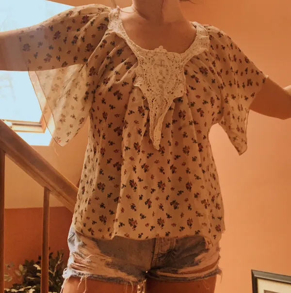 Flowy Floral Blouse Multi - Image 3