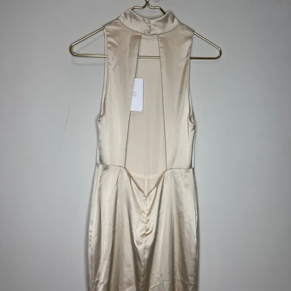 New Fame & Partners High Neck Mermaid Skirt‎ Golden Dress US 0 - Image 6