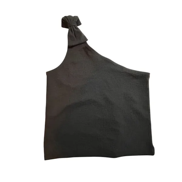 J.Crew Women's Black Ribbed‎ Strapless Tank Top Size M Casual Summer - Image 2