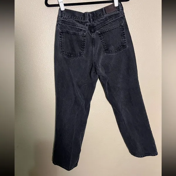 L.L. Bean Women's Black Baggy vintage straight Jeans size 8‎ - Image 4