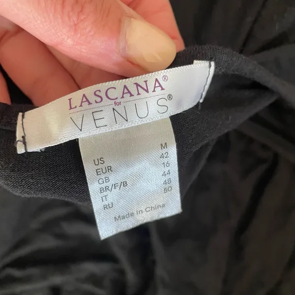Lascana‎ For Venus Black Spaghetti Straps Jogger Beach Jumpsuit Size Medium - Image 4