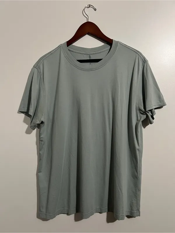 Lululemon All Yours Cotton Tee Silver Blue Size Large Pima Cotton - Image 4