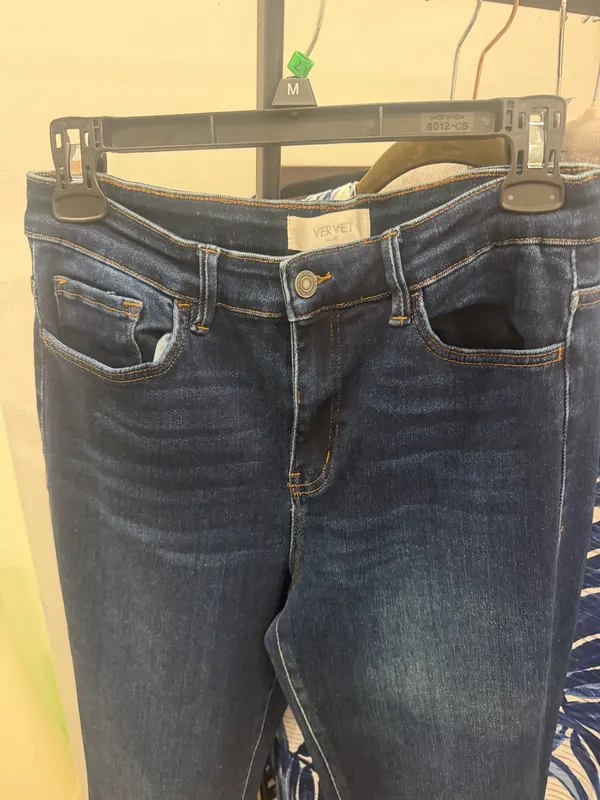Vervet Jeans Women’s Blue Medium Wash Skinny Mid-Rise Button Zip 29 - Image 2