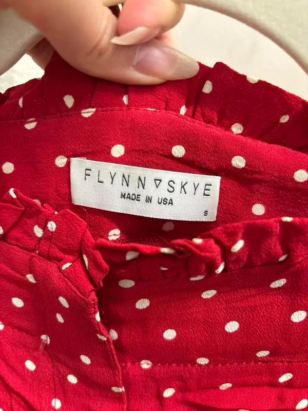 Flynn Skye Red and white polka dot pants - Image 3