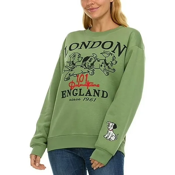 Disney 101 Dalmatians London England‎ Green Graphic Sweatshirt WQSJ060-3L59 - Image 10