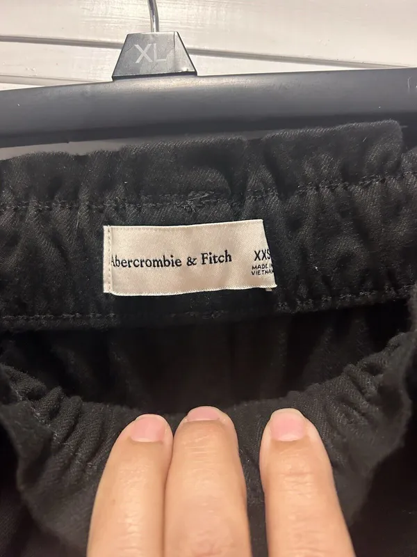 Abercrombie & Fitch Women’s Black Size XXS Linen Blend High-Rise Wide Leg Pants - Image 3