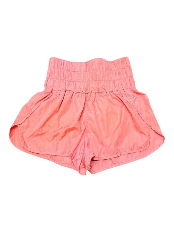 FP Movement The Way Home Shorts Neon Coral Smocked Waist Running Shorts Size S - Image 2