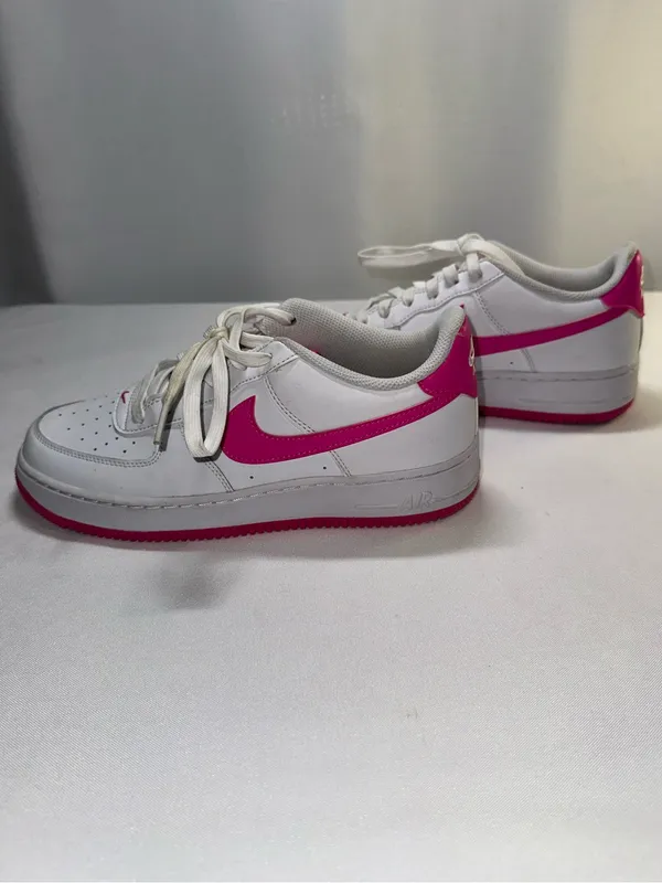 Nike Air Force 1 Low White Laser Fuchsia Pink FV5948-102 Youth 7Y Women 8.5 - Image 4