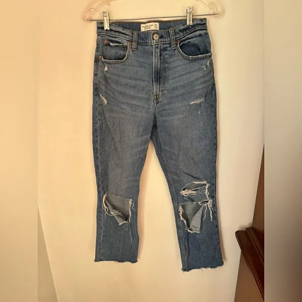Abercrombie & Fitch Ankle Straight Ultra High Rise Curve Love Jeans Size 6 - Image 2