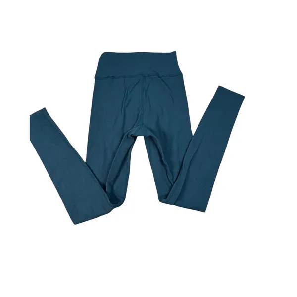 Abercrombie & Fitch Women’s Ribbed Leggings Size Small Teal High Rise - Image 3