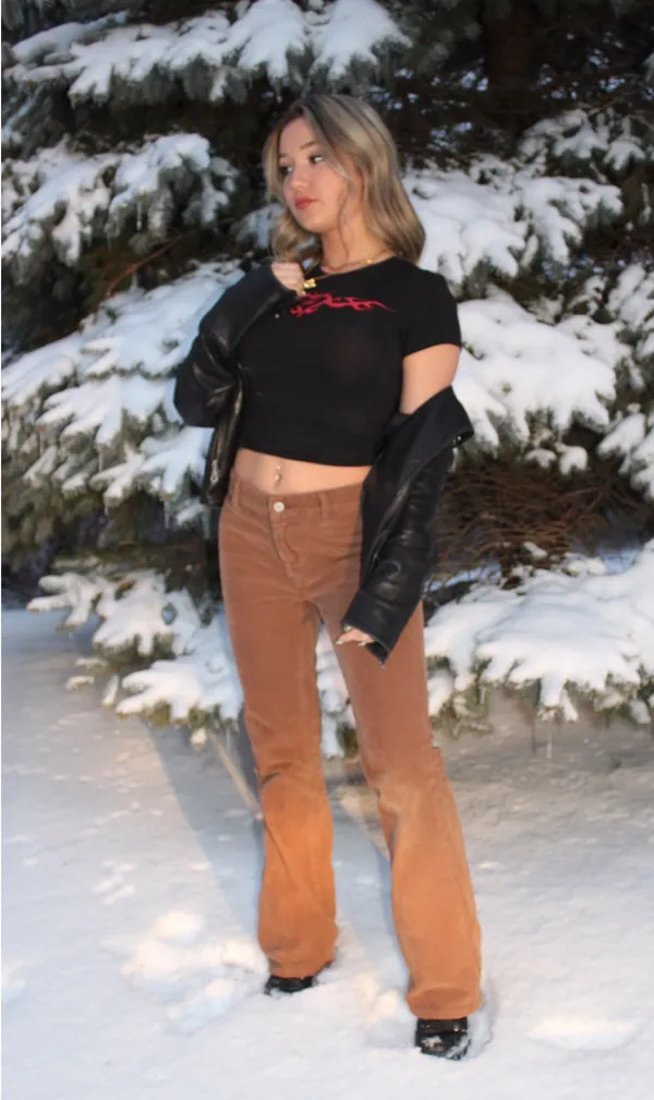 Vintage Brandy Melville Darlene Brown Corduroy Pants - Image 3