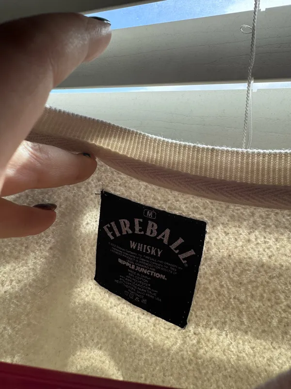 Fireball Whiskey Women’s sweater Gray Size M - Image 3