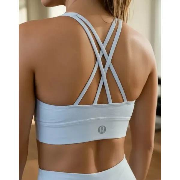 Lululemon Align Bra Gray Size S Nulu Fabric Cross Back Yoga Sports Bra - Image 4