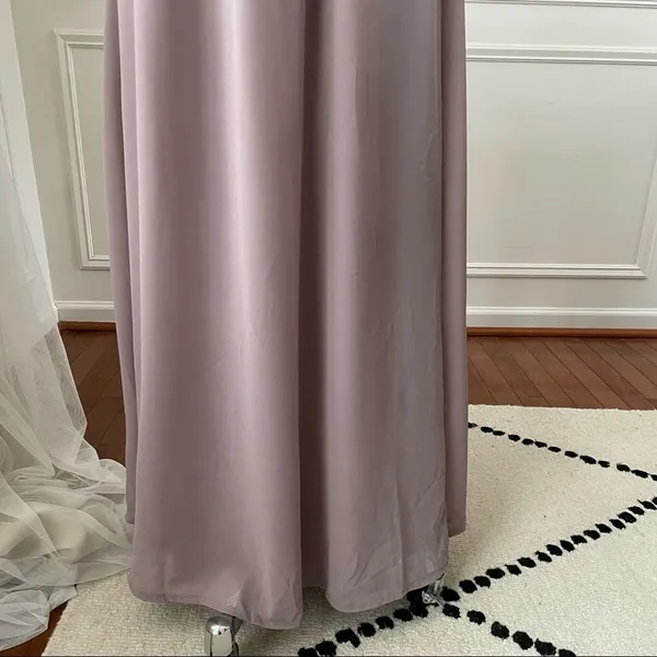 LuLu’s Air of Romance Dusty Lavendar Taupe Maxi Dress S - Image 6