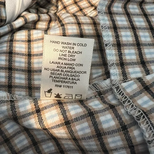 Have Brown Blue and Black Plaid Pencil Skirt Size Large Fall Preppy - Image 7