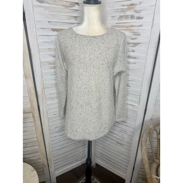 CHARTER CLUB LUXURY CASHMERE Womens M 100% Cashmere Sweater Beige Speckled Black - Image 11