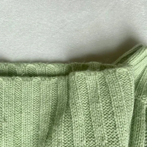 light green ribbed knit mock neck Princess Polly sweater - Image 5