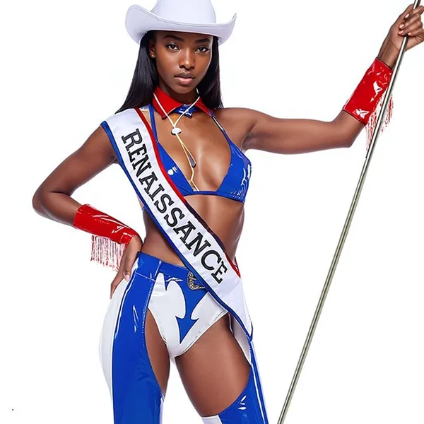 NEW Yandy Renaissance Queen Cowboy Carter Costume Size Small - Image 3