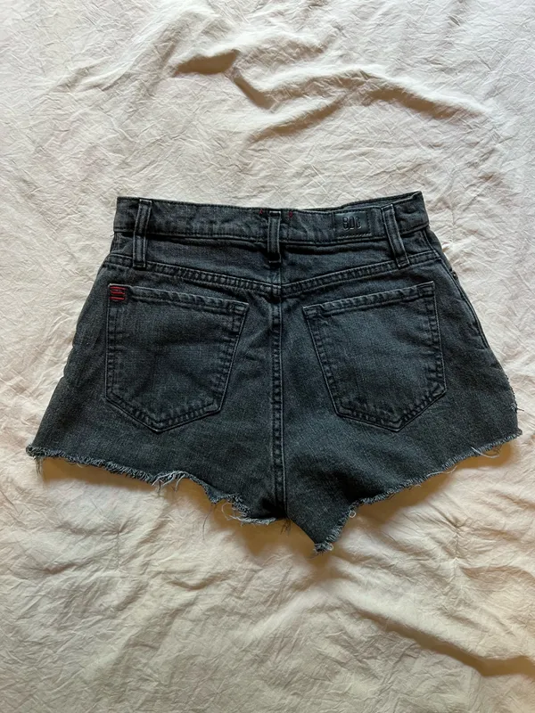 Urban Outfitters high rise black denim shorts - Image 4