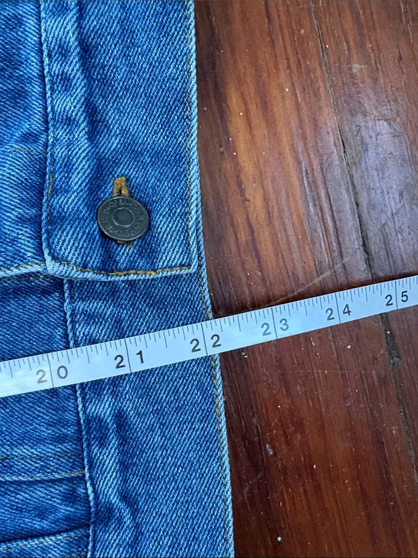 Vintage Open Trails Blue Denim Vest Classic Sleeveless Jean Jacket size M 8/10 - Image 6