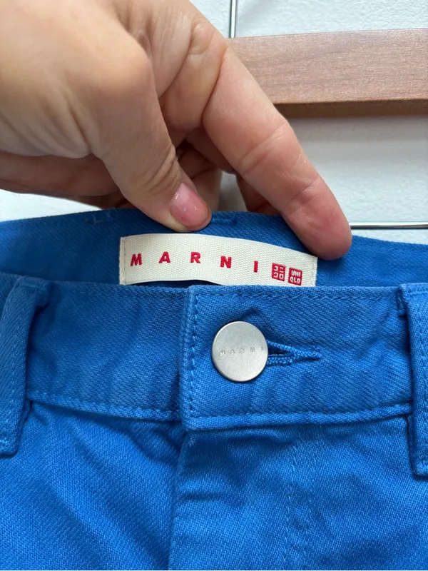 Marni X Uniqlo Blue Wide Leg Baggy Jeans Size 23 x 31 - Image 7