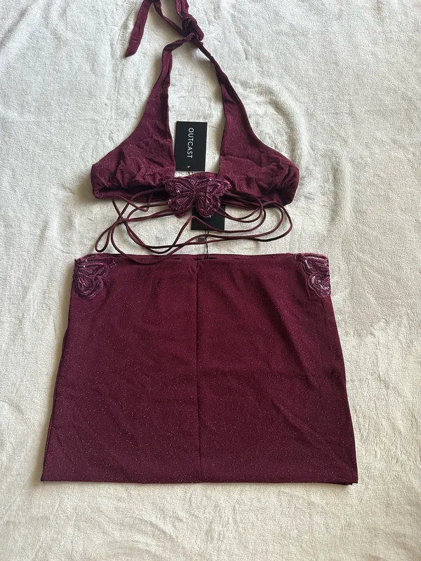 Outcast Clothing 2 Piece Set Kendrick top raspberry shimmer Kendrick skirt raspberry shimmer - Image 6