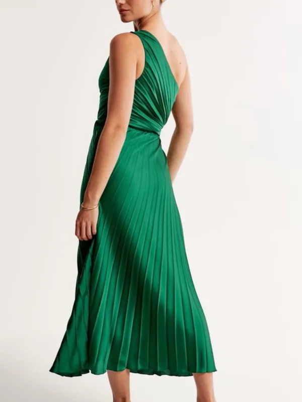 Abercrombie Giselle One-Shoulder Pleated Maxi Dress - Image 2